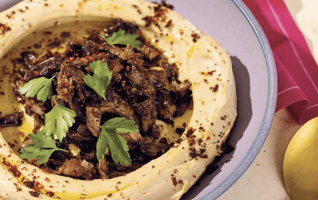 How to make creamy hummus with crispy five-spice lamb